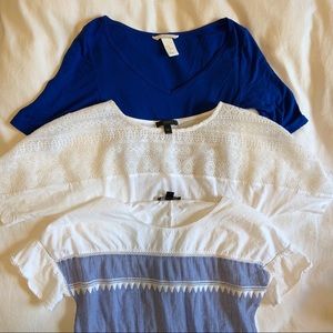 Three T-shirt bundle - JCrew and H&M